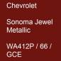 Preview: Chevrolet, Sonoma Jewel Metallic, WA412P / 66 / GCE.
